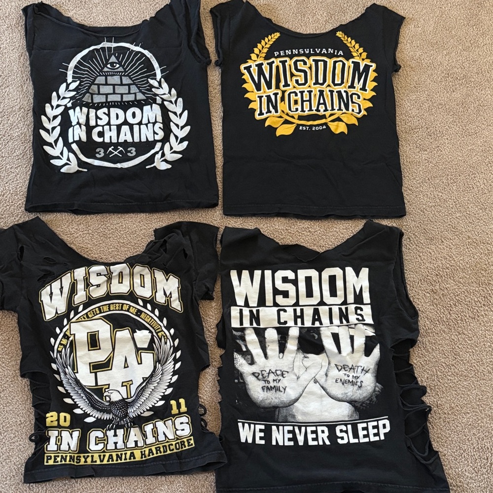 Modified Wisdom in Chains shirts. Mens small.